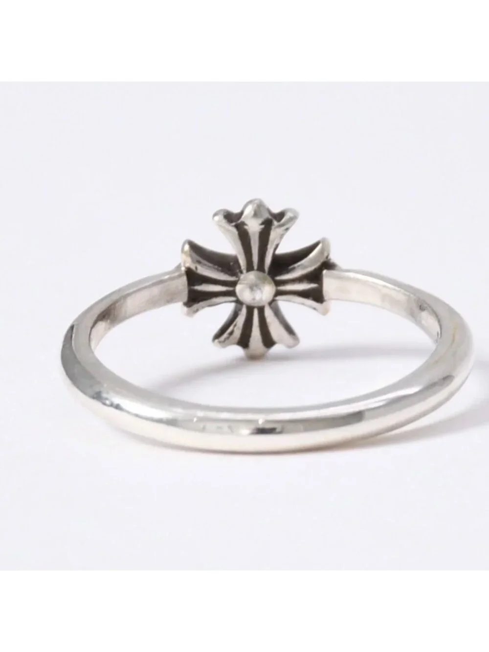Chrome Hearts Bubblegum CH Pls CH Plastic Sling Ring 925 Sterling Silver
